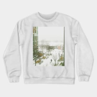 Playing in the Snow in New Jersey Crewneck Sweatshirt